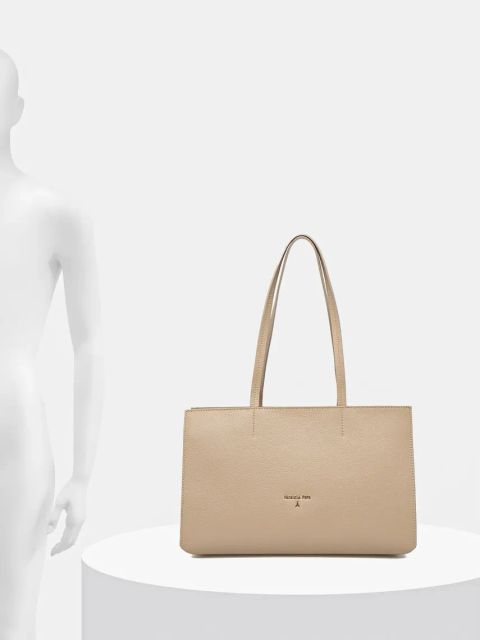 Patrizia Pepe torebka skórzana kolor beżowy 8B0236 L001