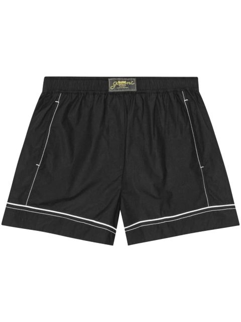 GANNI logo-patch shorts - Black - zdjęcie produktu nr 1