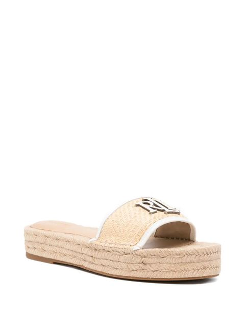 Lauren Ralph Lauren logo-plaque raffia espadrilles - Neutrals - zdjęcie produktu nr 2