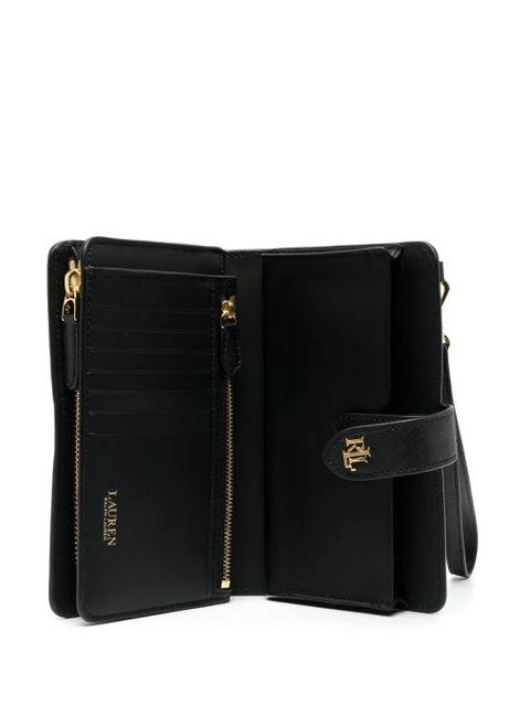 Lauren Ralph Lauren Tech leather wristlet wallet - Black