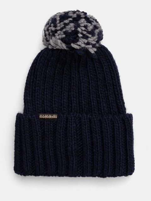 Napapijri czapka z domieszką wełny Semiury kolor granatowy NP0A4GKC1761 - zdjęcie produktu nr 1