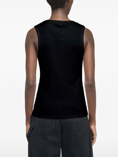 JW Anderson Anchor-embroidered top - Black