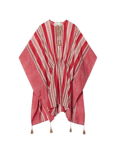 ISABEL MARANT LORELIZ striped tassel beach cover-up - Red - zdjęcie produktu nr 1