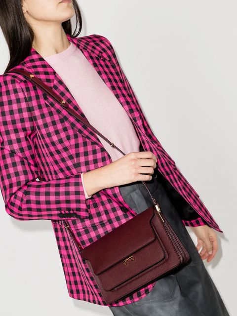 Marni Trunk medium leather shoulder bag - Red