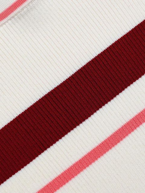 Self-Portrait striped elasticated shorts - Neutrals