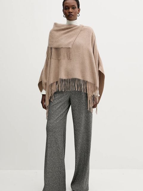 Marella sweter damski kolor beżowy lekki z golfem 2523366092200