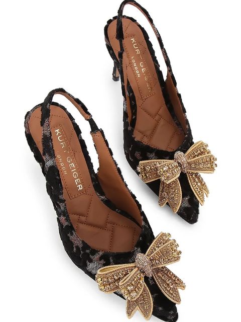 Kurt Geiger London szpilki Belgravia Bow High Sling kolor brązowy 4984935689 - zdjęcie produktu nr 2