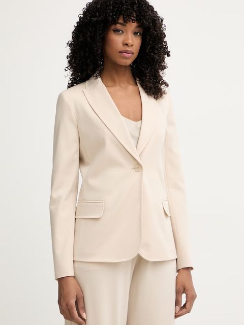 Weekend Max Mara marynarka jednorzędowa damska z wiskozą CARBONE - zdjęcie produktu nr 1