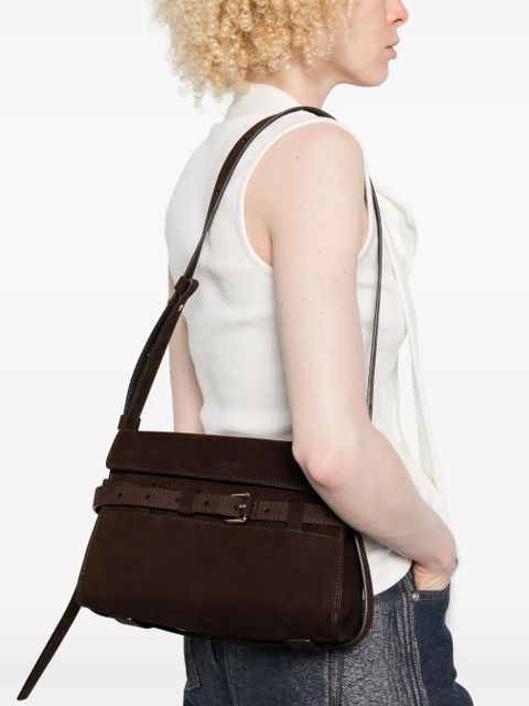 Moschino buckle suede cross body bag - Brown - zdjęcie produktu nr 2