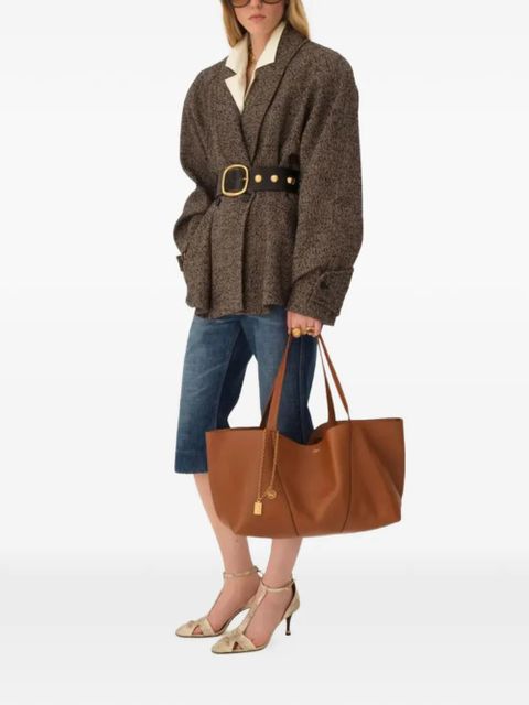 Chloé chain-detail leather shoulder bag - Brown - zdjęcie produktu nr 2