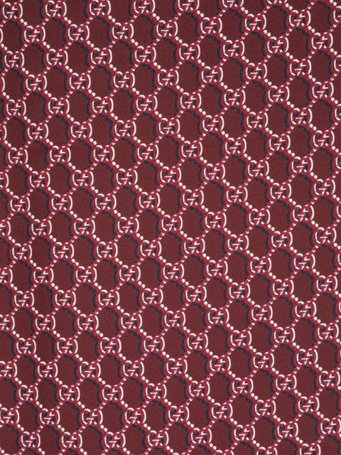 Gucci GG Shadow-print silk scarf - Red