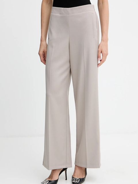 Marella spodnie Emme by Marella damskie kolor brązowy proste high waist 2525136141200 - zdjęcie produktu nr 1