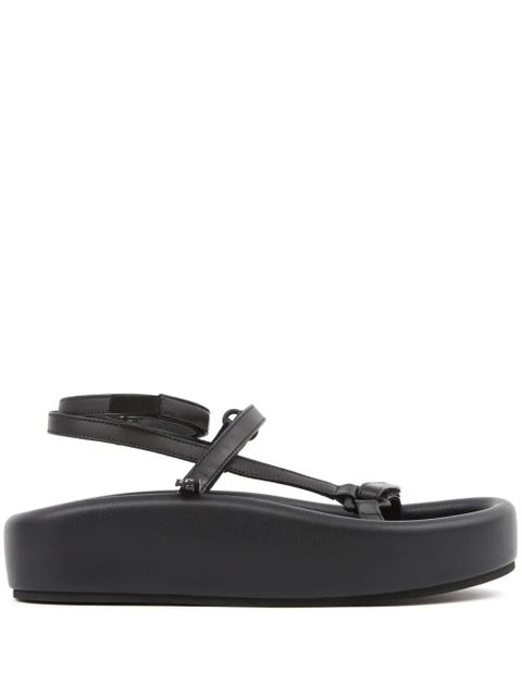 MM6 Maison Margiela Webbing leather sandals - Black - zdjęcie produktu nr 1
