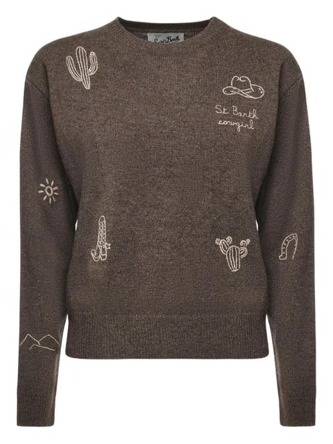 MC2 Saint Barth embroidered sweater - Brown - zdjęcie produktu nr 1