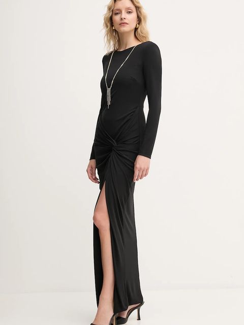 Fracomina sukienka kolor czarny maxi dopasowana FQ25WD3006W62601 - zdjęcie produktu nr 2