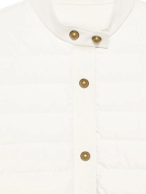 Moncler quilted button jacket - Neutrals