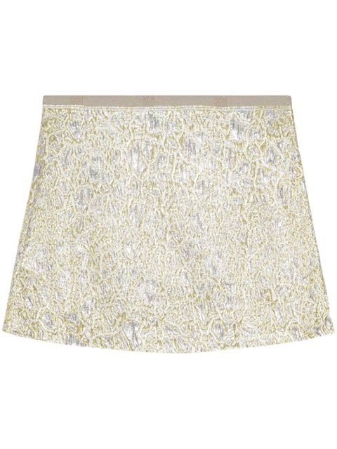 GANNI metallic cloqué mini skirt - Gold - zdjęcie produktu nr 1