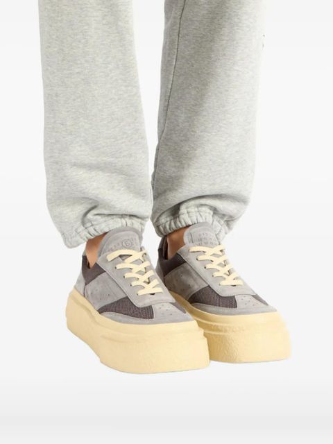 MM6 Maison Margiela Gambetta leather sneakers - Grey