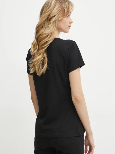 Liu Jo t-shirt damski kolor czarny TA5214 JS003