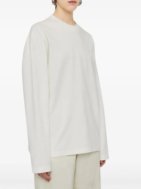 Jil Sander logo-print long-sleeve T-shirt - White