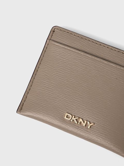 Dkny etui na karty skórzane kolor beżowy R92Z3C09