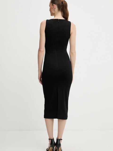 Versace Jeans Couture sukienka kolor czarny midi dopasowana 79HAO908 J0092 - zdjęcie produktu nr 2