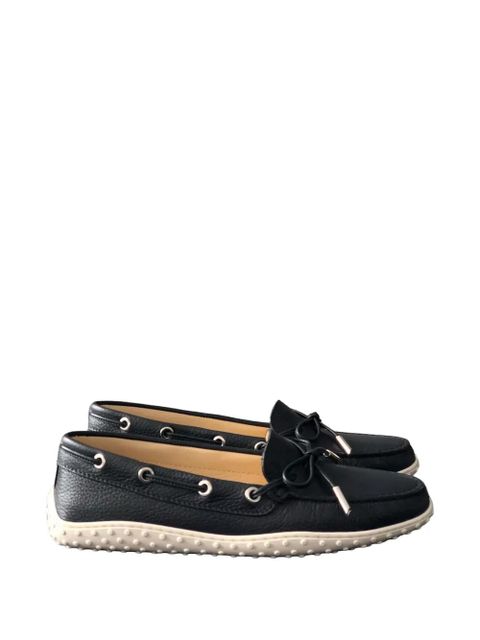 Tod's tie-detail loafers - Blue - zdjęcie produktu nr 2