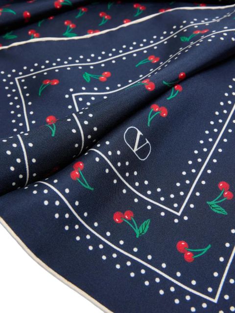Valentino Garavani Cherryfic scarf - Blue