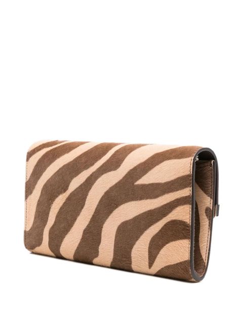 Jimmy Choo Emmie zebra-print clutch bag - Neutrals