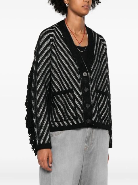 Golden Goose striped wool cardigan - Black