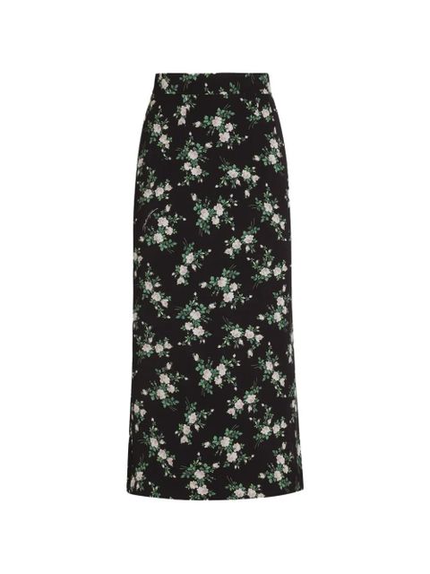 Dolce & Gabbana small rose-print midi skirt - Black - zdjęcie produktu nr 1