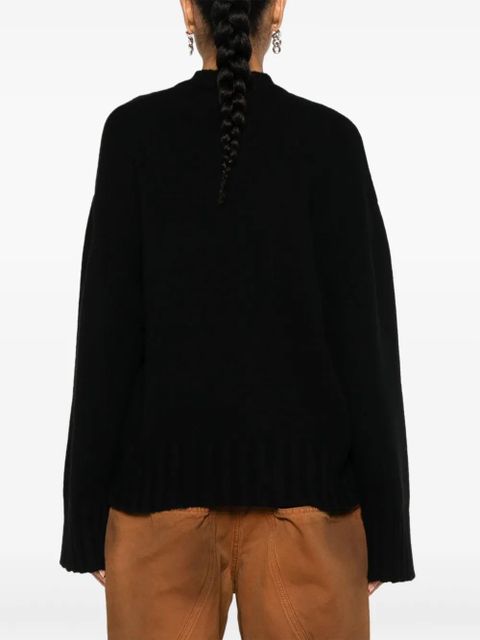 The Attico ribbed-knit sweater - Black