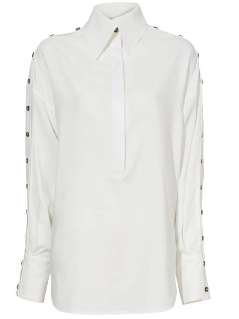 Proenza Schouler Marocaine silk shirt - White - zdjęcie produktu nr 1