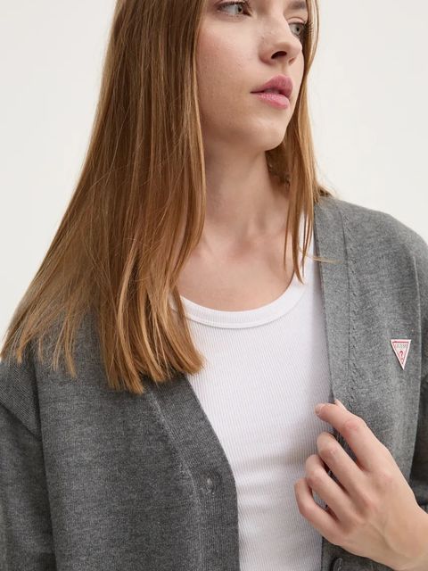 Guess Jeans kardigan z domieszką wełny