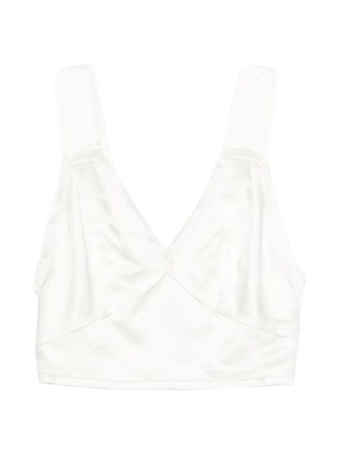 TOTEME satin cropped vest - White - zdjęcie produktu nr 1