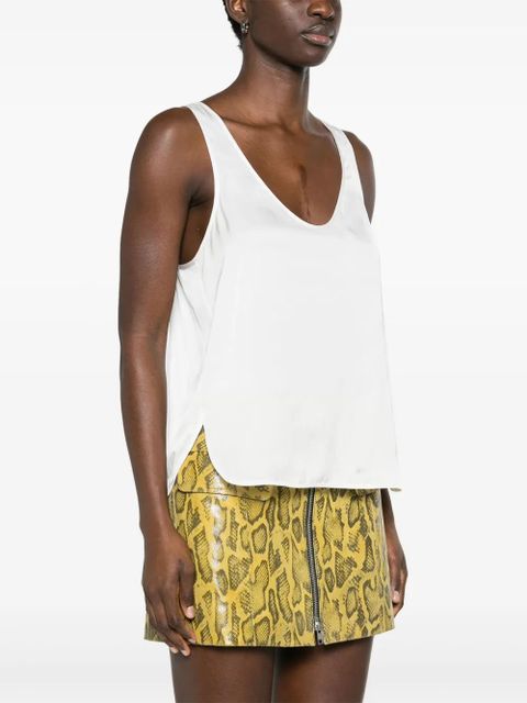 Zadig&Voltaire scoop-neck satin tank top - Neutrals