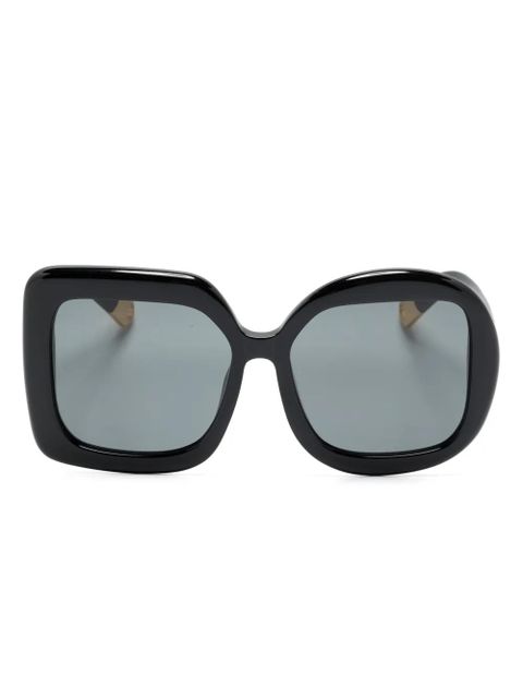 Jacquemus Les Lunettes Carré Rond oversize-frame sunglasses - Black