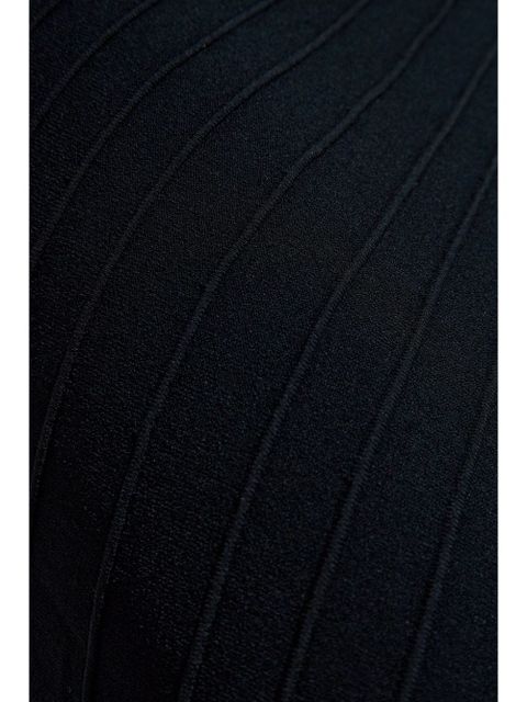 Cult Gaia plissé asymmetric midi skirt - Black