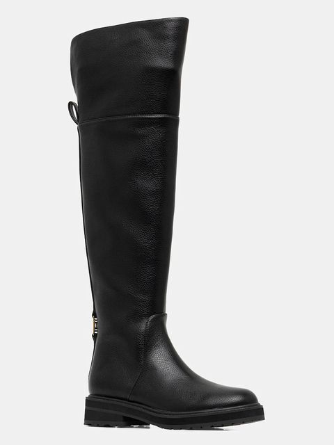 Twinset kozaki damskie kolor czarny na płaskim obcasie 252TGT124 - zdjęcie produktu nr 1