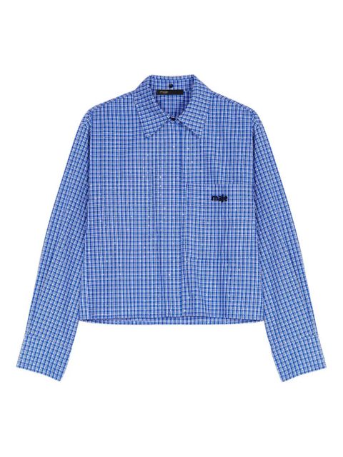 Maje rhinestone-embellished shirt - Blue - zdjęcie produktu nr 1