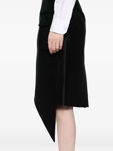 SHUSHU/TONG asymmetric-hem dress - Black
