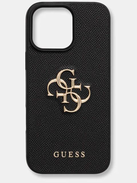 Guess etui na telefon iPhone 16 Pro Max kolor czarny GUHCP16XPGT4MBK
