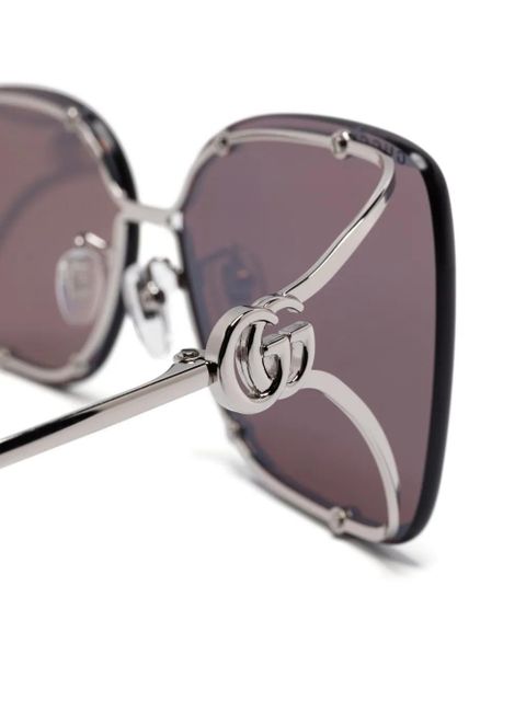 Gucci Eyewear oversize-frame sunglasses - Grey