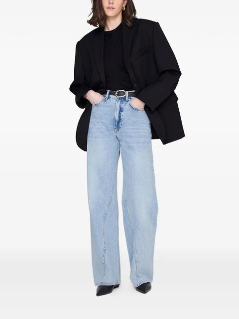 ANINE BING Small Signature Link belt - Black