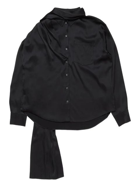Acne Studios layered satin blouse - Black - zdjęcie produktu nr 1