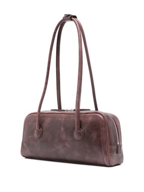 Marge Sherwood embossed-logo leather shoulder bag - Red