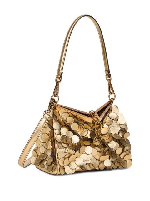 ETRO Vela laminated-sequin small shoulder bag - Gold - zdjęcie produktu nr 2
