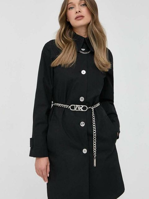 MICHAEL Michael Kors płaszcz damski kolor czarny przejściowy - zdjęcie produktu nr 1