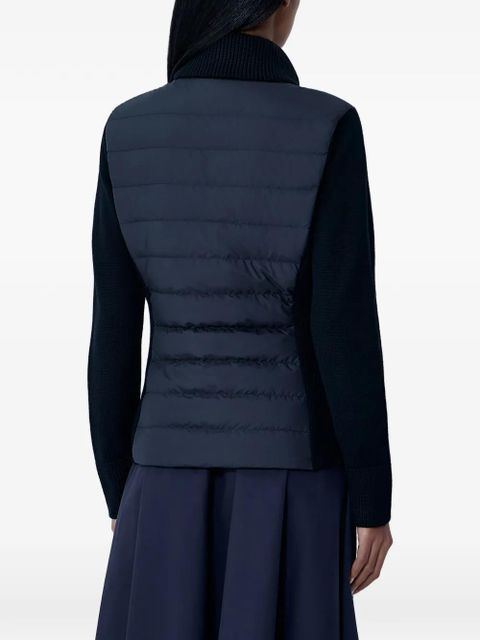 Moncler knit-sleeves quilted jacket - Black - zdjęcie produktu nr 2