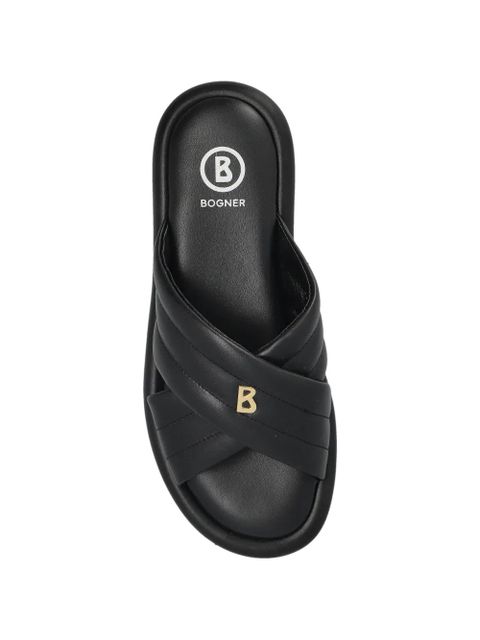 BOGNER quilted crossover sandals - Black